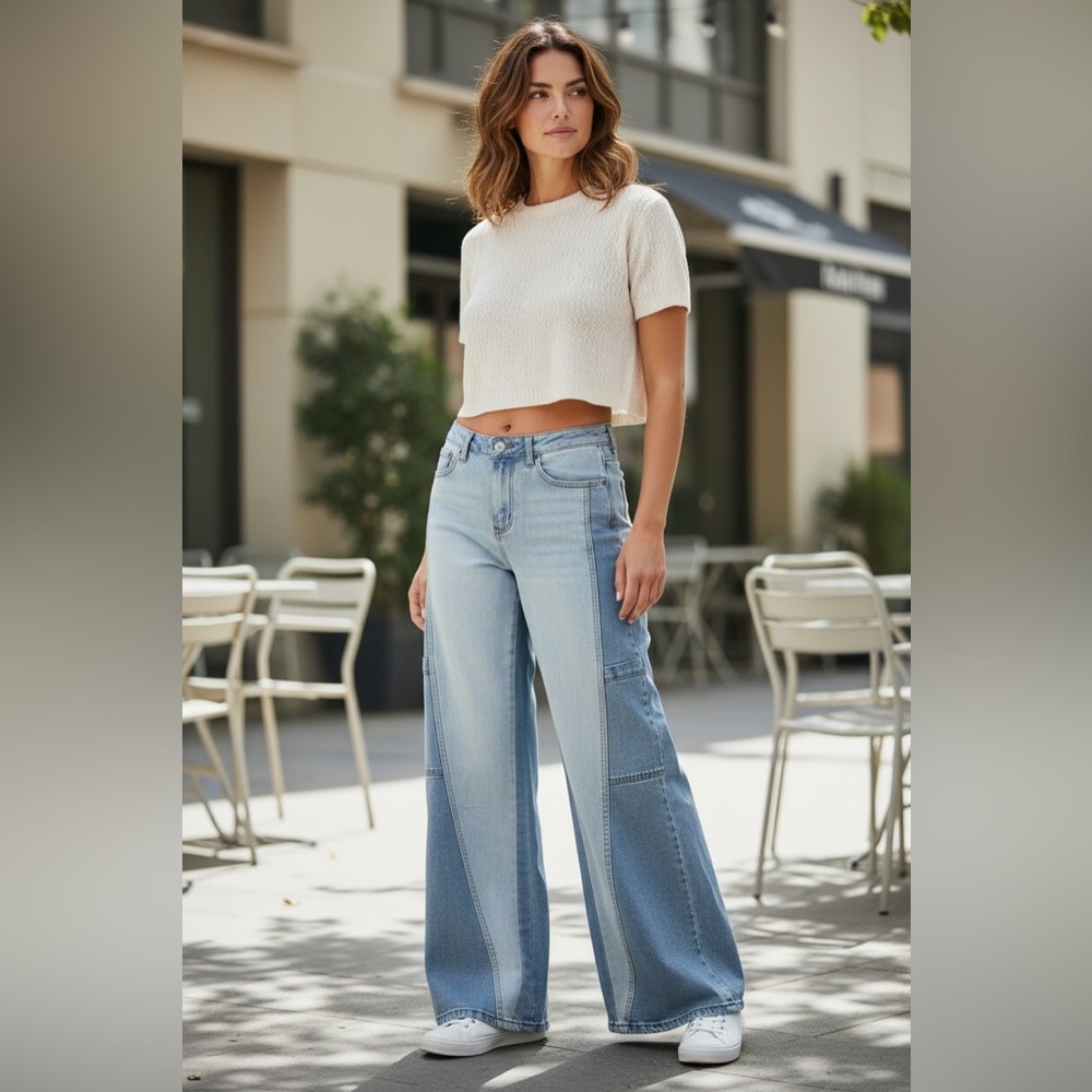 Tinseltown Light Blue Flare Jeans